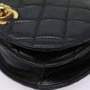CHANEL Matelasse Turn Lock Waist bag Leather Black Gold CC Auth yk14337-15