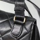 CHANEL Matelasse Turn Lock Waist bag Leather Black Gold CC Auth yk14337-18