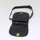 CHANEL Matelasse Turn Lock Waist bag Leather Black Gold CC Auth yk14337-21