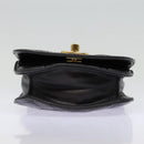 CHANEL Matelasse Turn Lock Waist bag Leather Black Gold CC Auth yk14337-5