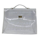 HERMES Vinyl Kelly Hand Bag Vinyl Clear Auth yk14339-13