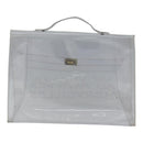 HERMES Vinyl Kelly Hand Bag Vinyl Clear Auth yk14339-2