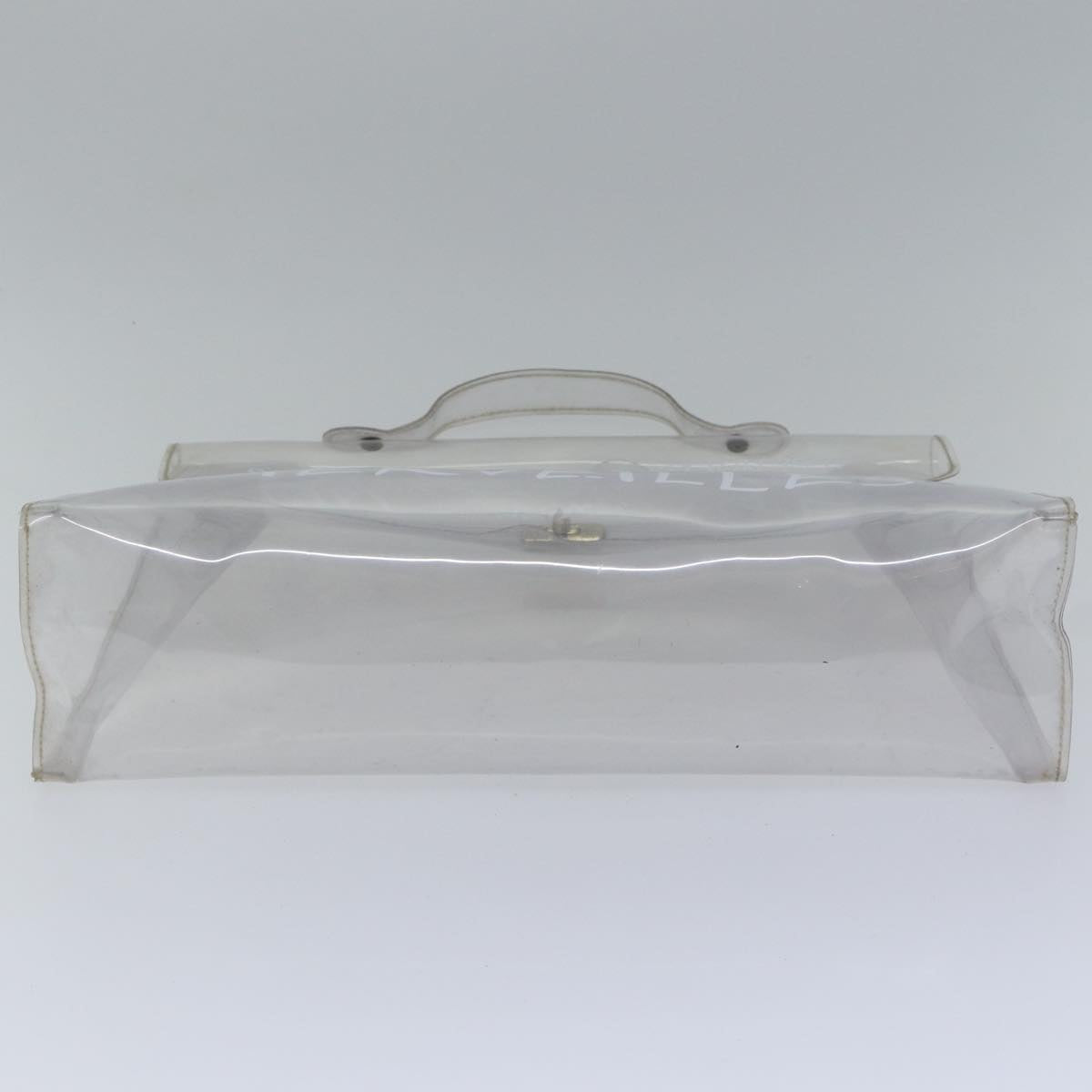 HERMES Vinyl Kelly Hand Bag Vinyl Clear Auth yk14339