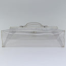 HERMES Vinyl Kelly Hand Bag Vinyl Clear Auth yk14339-5