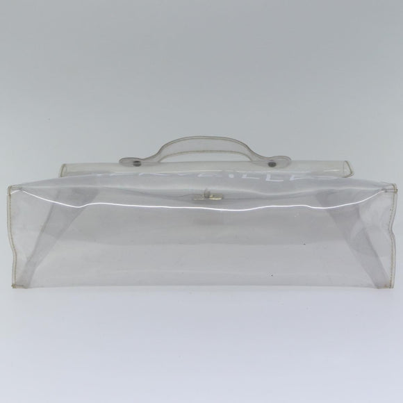 HERMES Vinyl Kelly Hand Bag Vinyl Clear Auth yk14339