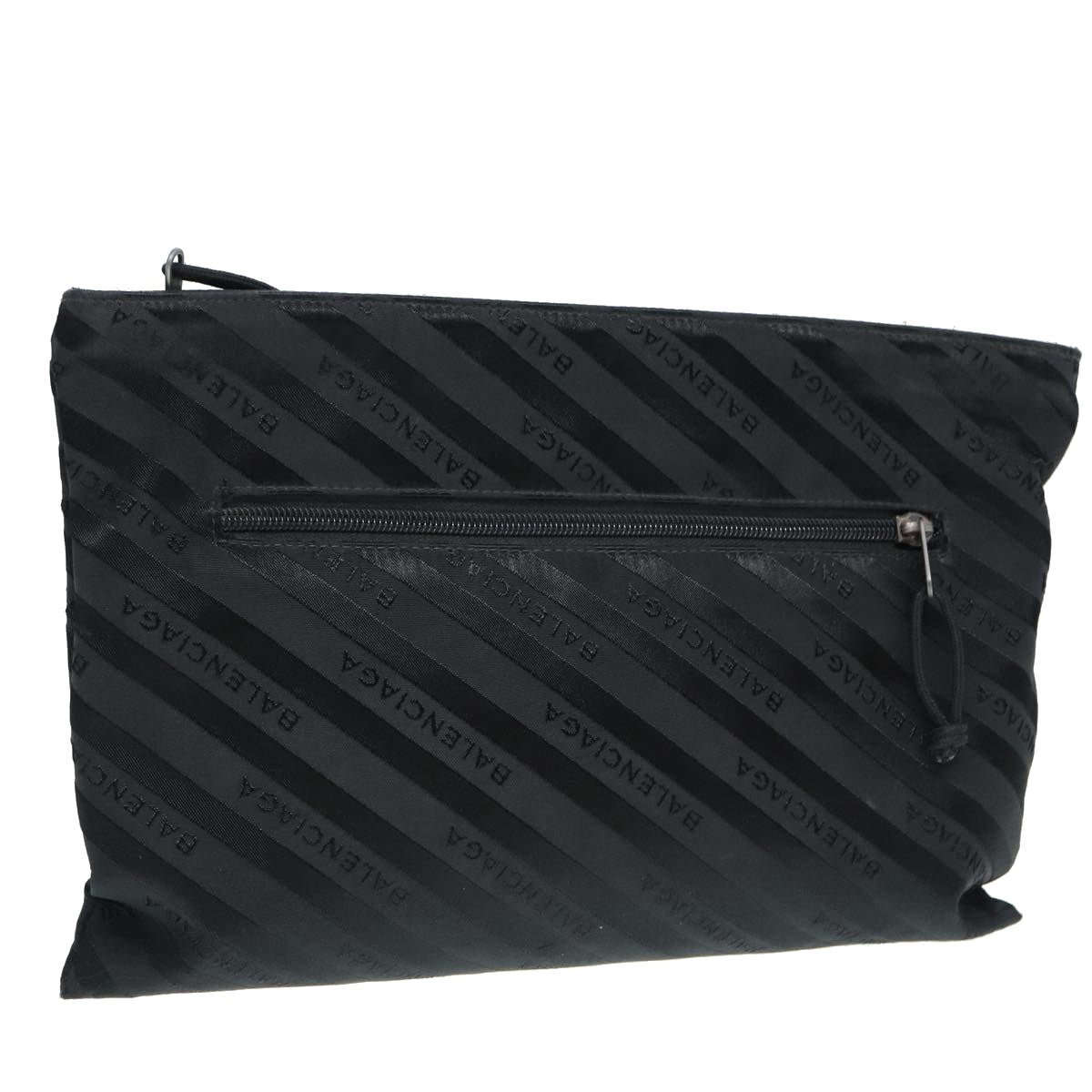 BALENCIAGA Explorer Clutch Bag Canvas Black 459745 Auth yk14342