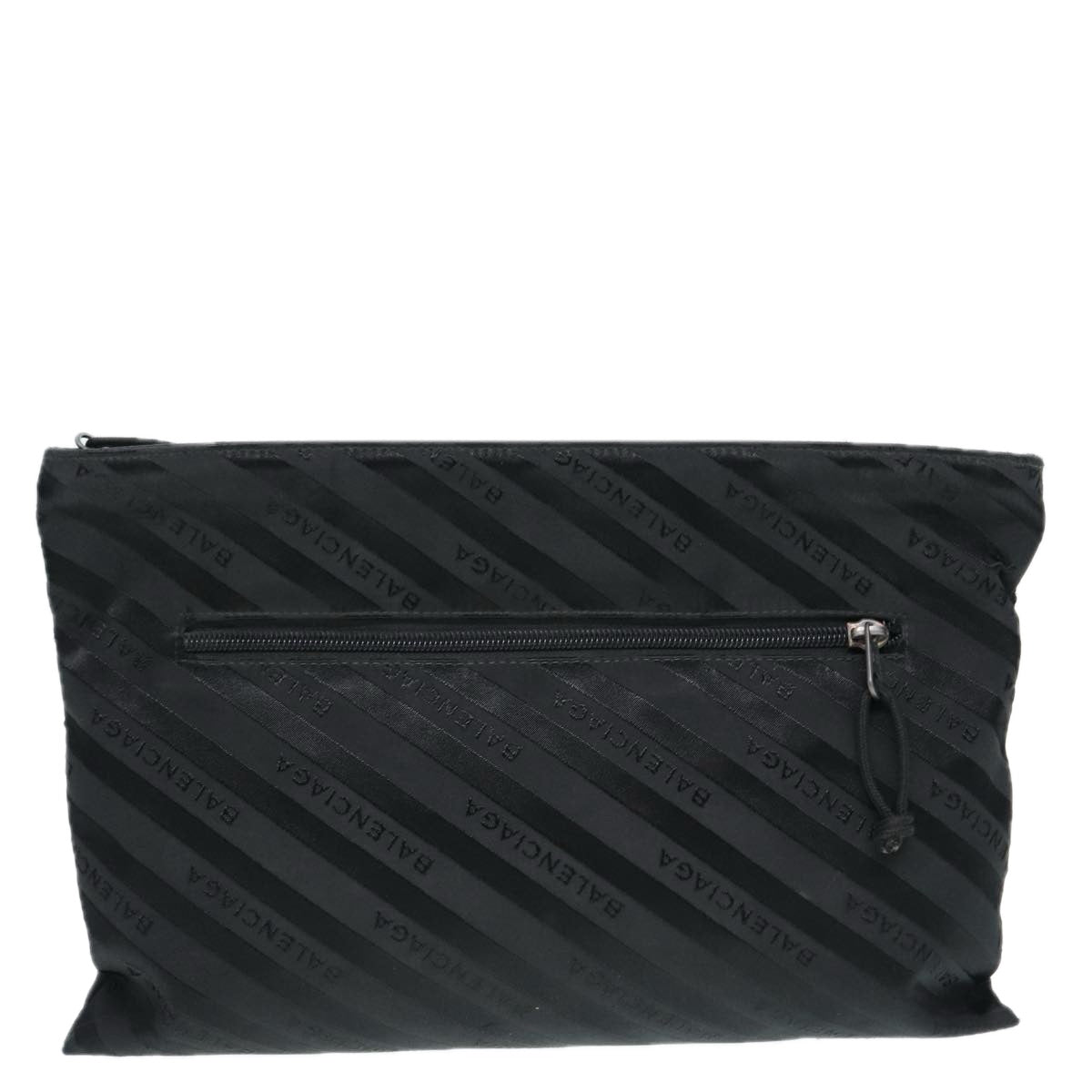 BALENCIAGA Explorer Clutch Bag Canvas Black 459745 Auth yk14342