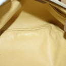 BVLGARI Hand Bag Leather Beige Gold Auth yk14360-10
