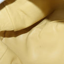 BVLGARI Hand Bag Leather Beige Gold Auth yk14360-20