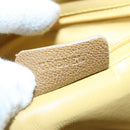 BVLGARI Hand Bag Leather Beige Gold Auth yk14360-11