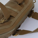 BVLGARI Hand Bag Leather Beige Gold Auth yk14360-6