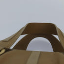 BVLGARI Hand Bag Leather Beige Gold Auth yk14360-8