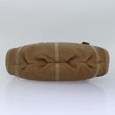 BVLGARI Hand Bag Leather Beige Gold Auth yk14360-5