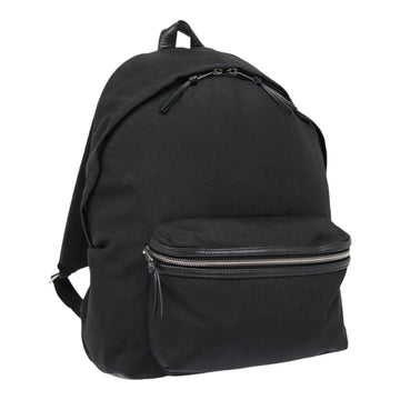 SAINT LAURENT Classic Hunter Backpack Canvas Black Silver Auth yk14364V