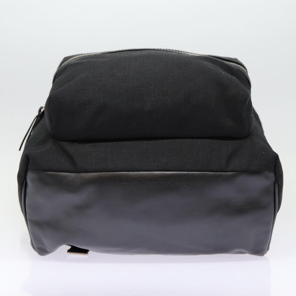 SAINT LAURENT Classic Hunter Backpack Canvas Black Silver Auth yk14364V