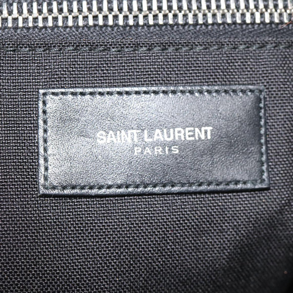 SAINT LAURENT Classic Hunter Backpack Canvas Black Silver Auth yk14364V