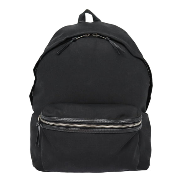 SAINT LAURENT Classic Hunter Backpack Canvas Black Silver Auth yk14364V