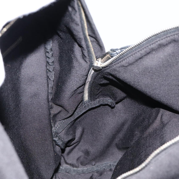 SAINT LAURENT Classic Hunter Backpack Canvas Black Silver Auth yk14364V