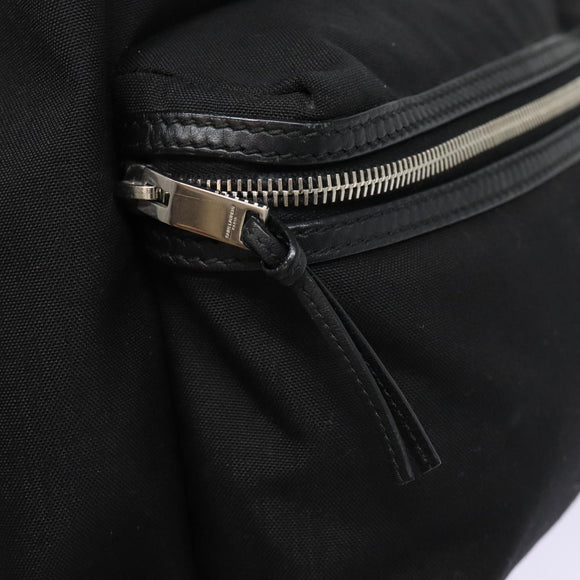 SAINT LAURENT Classic Hunter Backpack Canvas Black Silver Auth yk14364V