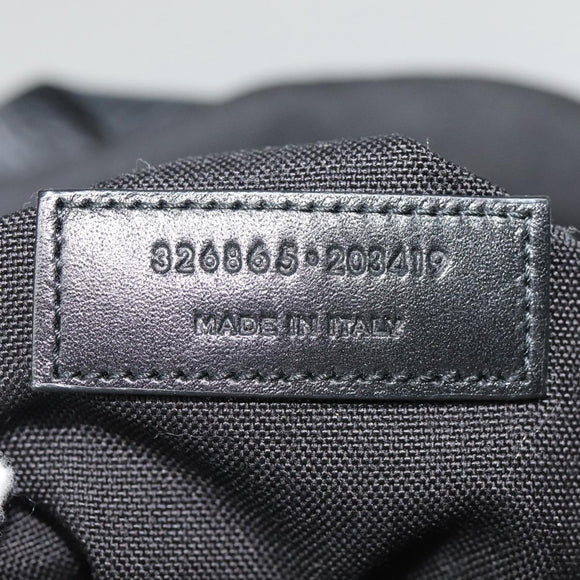 SAINT LAURENT Classic Hunter Backpack Canvas Black Silver Auth yk14364V