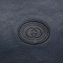 GUCCI Shoulder Bag Leather Navy Gold 001 090 0729 Auth yk14384-17