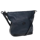 GUCCI Shoulder Bag Leather Navy Gold 001 090 0729 Auth yk14384-1