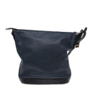 GUCCI Shoulder Bag Leather Navy Gold 001 090 0729 Auth yk14384-2