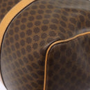 CELINE Macadam Canvas Boston Bag PVC Leather Brown Auth yk14397-16