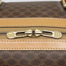 CELINE Macadam Canvas Boston Bag PVC Leather Brown Auth yk14397-18