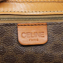 CELINE Macadam Canvas Boston Bag PVC Leather Brown Auth yk14397-19