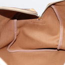 CELINE Macadam Canvas Boston Bag PVC Leather Brown Auth yk14397-20