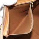 CELINE Macadam Canvas Boston Bag PVC Leather Brown Auth yk14397-23
