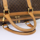 CELINE Macadam Canvas Boston Bag PVC Leather Brown Auth yk14397-7
