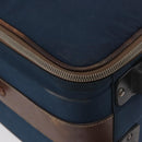PRADA Suitcase Nylon Leather Navy Brown Auth yk14443-18