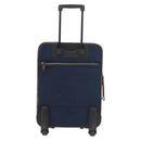 PRADA Suitcase Nylon Leather Navy Brown Auth yk14443-2