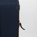 PRADA Suitcase Nylon Leather Navy Brown Auth yk14443-4