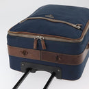 PRADA Suitcase Nylon Leather Navy Brown Auth yk14443-8