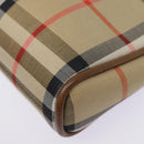 Burberrys Nova Check Hand Bag Canvas Beige Auth yk14515-14
