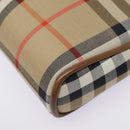 Burberrys Nova Check Hand Bag Canvas Beige Auth yk14515-16