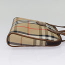 Burberrys Nova Check Hand Bag Canvas Beige Auth yk14515-4