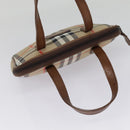 Burberrys Nova Check Hand Bag Canvas Beige Auth yk14515-6