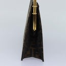 FENDI Zucca Canvas Handtasche Gold Schwarz Braun Auth yk14520A-3