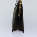 FENDI Zucca Canvas Handtasche Gold Schwarz Braun Auth yk14520A-4