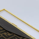 FENDI Zucca Canvas Handtasche Gold Schwarz Braun Auth yk14520A-14