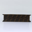 FENDI Zucca Canvas Handtasche Gold Schwarz Braun Auth yk14520A-5