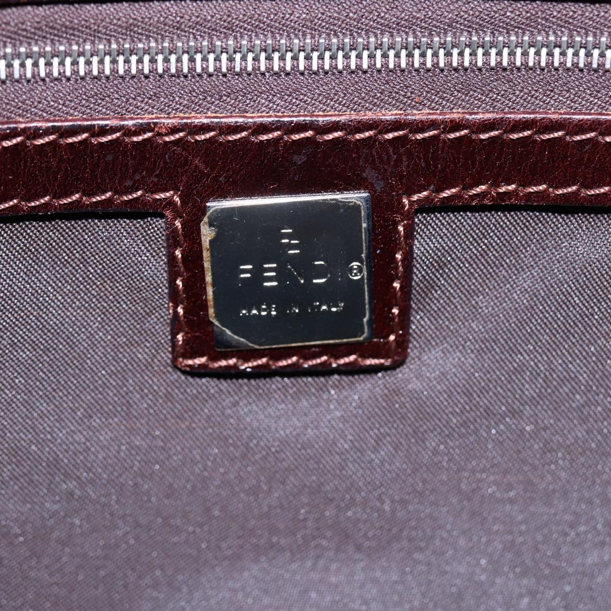 FENDI Zucca Canvas Tote Bag Brown Black Auth yk14553