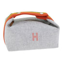 HERMES Brid A Black Hand Bag Wool Gray Silver Auth yk14563A-1