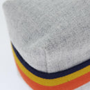 HERMES Brid A Black Hand Bag Wool Gray Silver Auth yk14563A-10