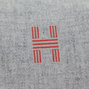 HERMES Brid A Black Hand Bag Wool Gray Silver Auth yk14563A-13