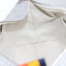 HERMES Brid A Black Hand Bag Wool Gray Silver Auth yk14563A-16